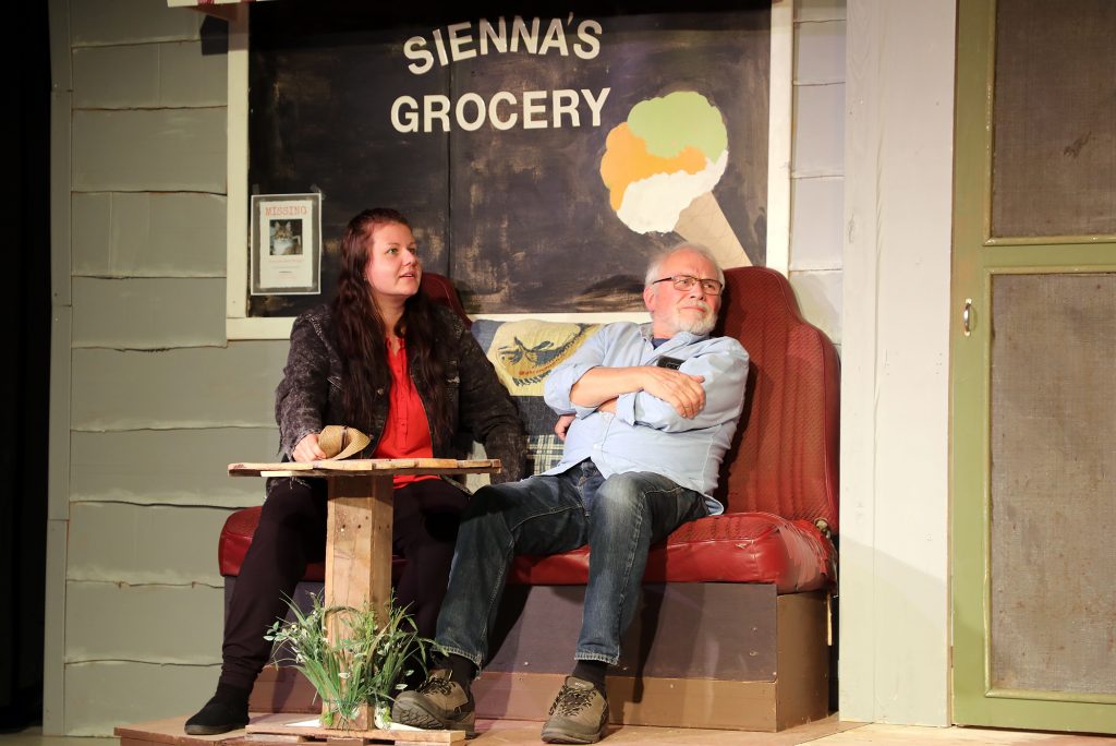 Melanie Matheson and Ian Glen perform a scene.