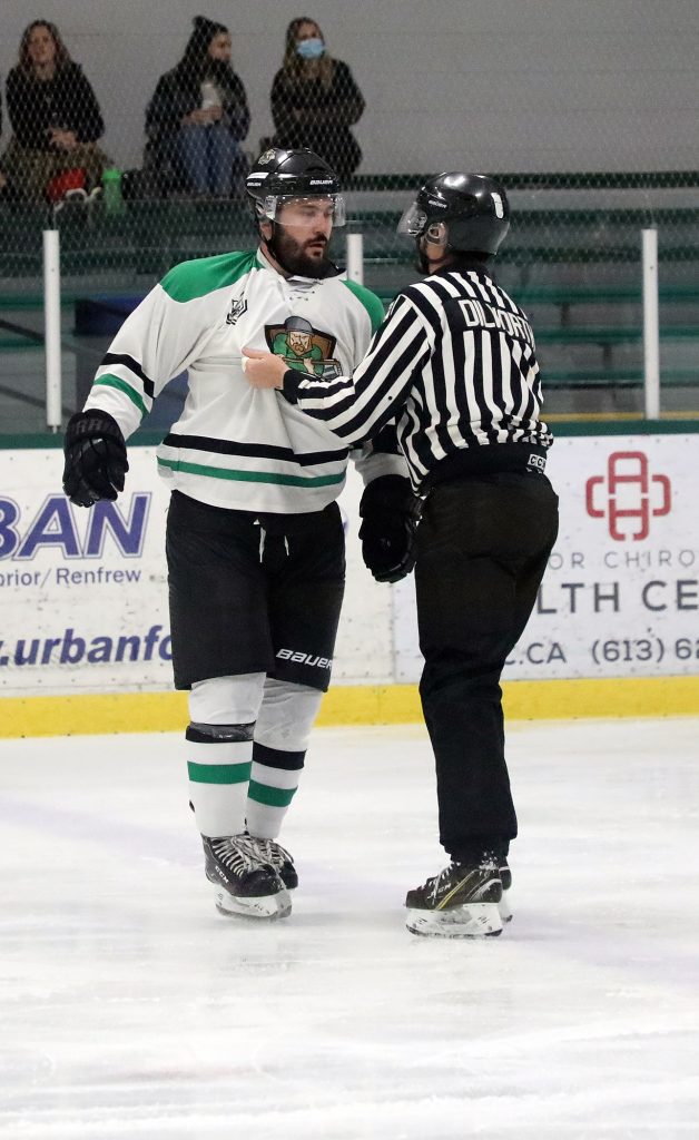 A photo of Eric Lanciault playing hockey.