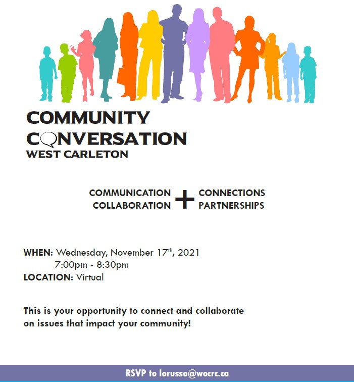 Community conversation poster.