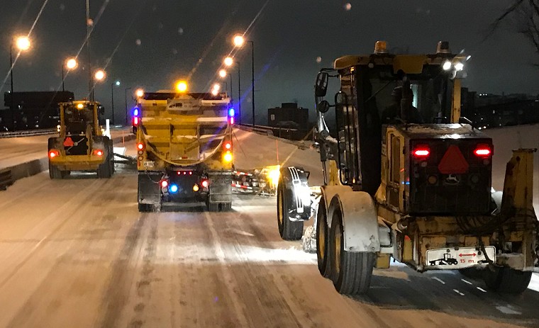 A photo of snow plows.