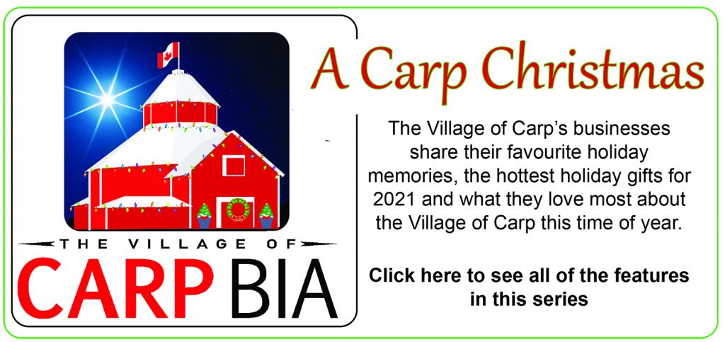 A Carp Christmas feature series logo.