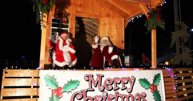 A photo of Santa and Mrs. Claus at last year's parade.