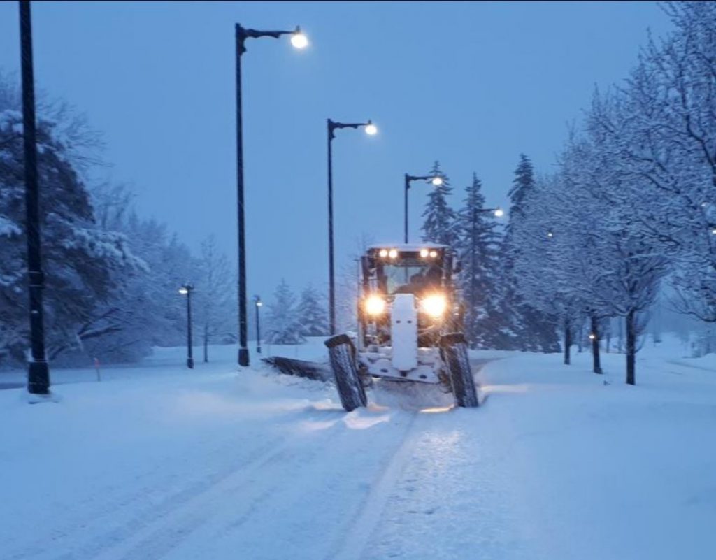 Photo of a snow plow.