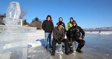 A photo of the volunteers on the skateway.