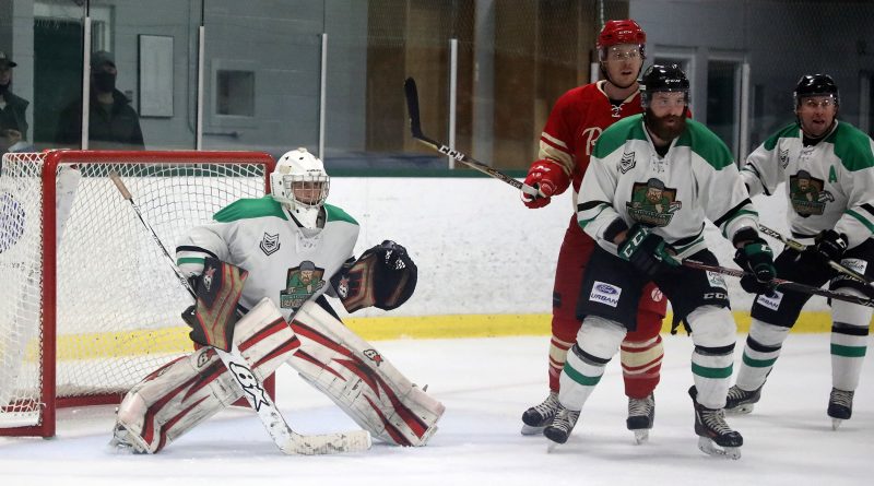 A photo of the Rivermen playing against the North Dundas Rockets.