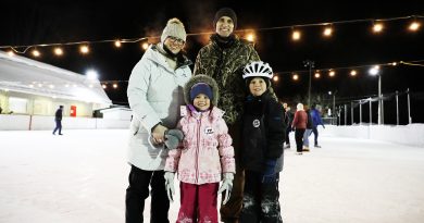 A family poses for a photo on the Carp ODR.