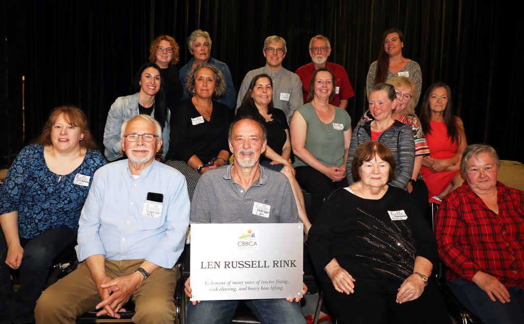 A group photo of Len Russell and the CBBCA board.