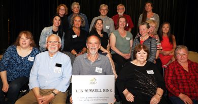 A group photo of Len Russell and the CBBCA board.