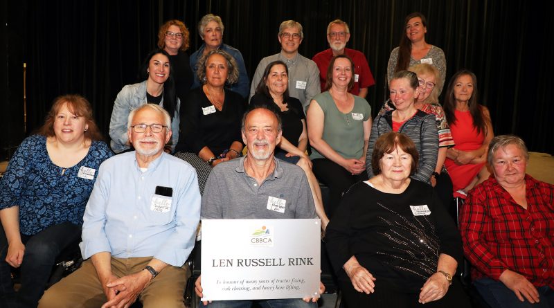 A group photo of Len Russell and the CBBCA board.