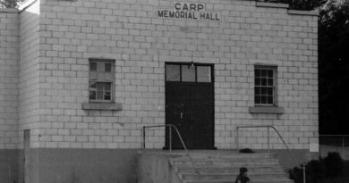 A photo of the Carp Memorial Hall.