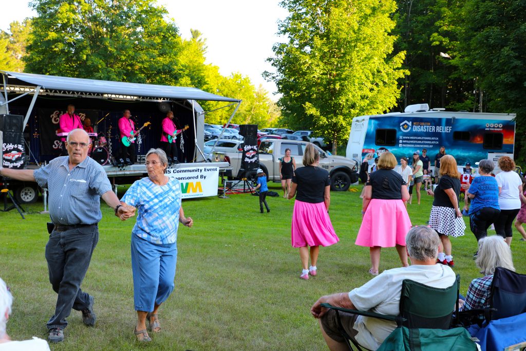 A photo of people dancing.