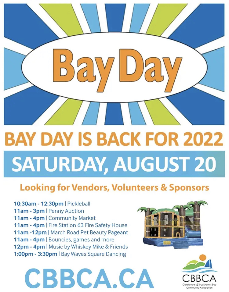 A poster for Bay Day on Aug. 20.