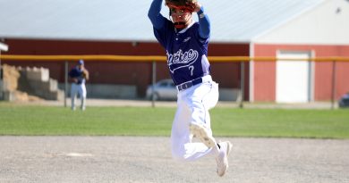 A photo of a pitcher launching a pitch.