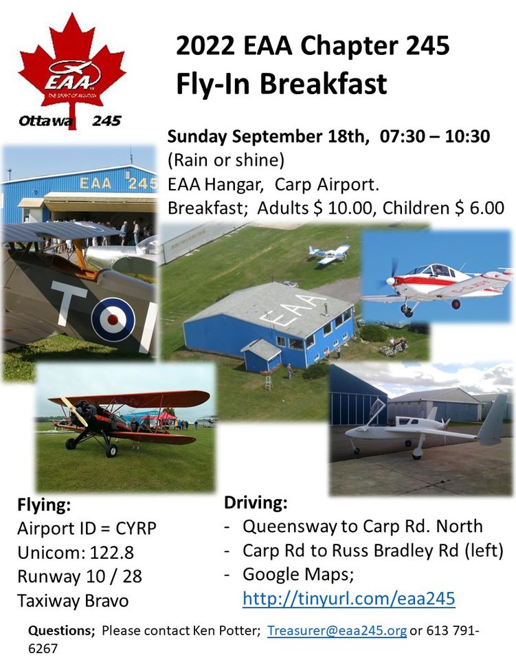 A poster for the fly-in event.
