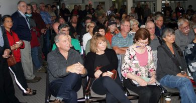 A photo of the audience at a federal election debate in Carp.