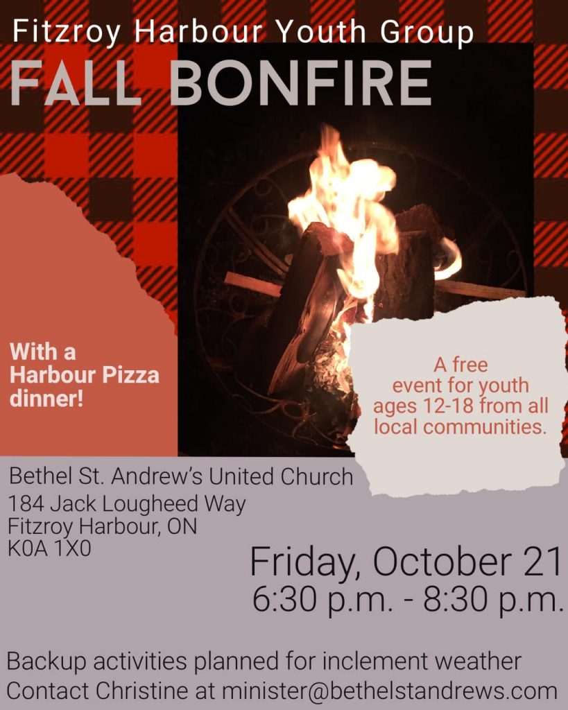 A poster for the bonfire.