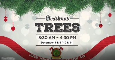 A poster for the tree sale.