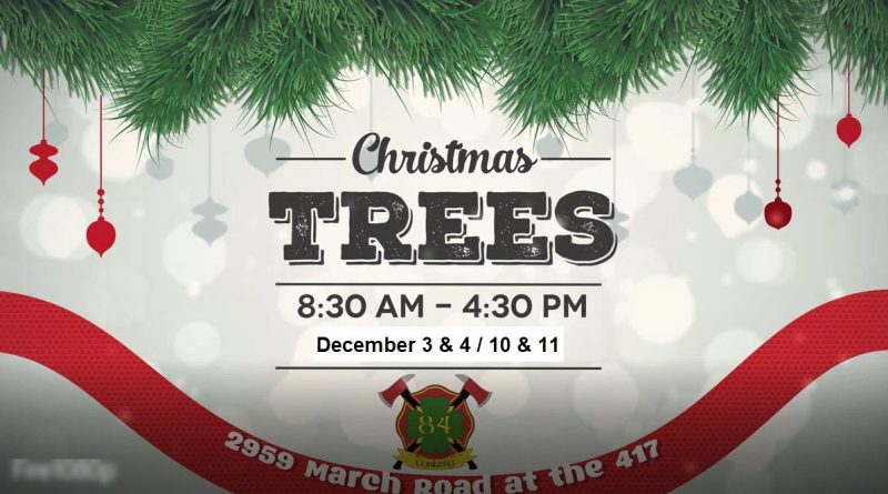 A poster for the tree sale.