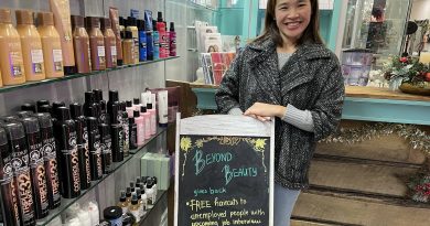 Anna Nguyen provides free haircuts to those in need at her Kanata shop Beyond Beauty. Photo by Richard Longworth