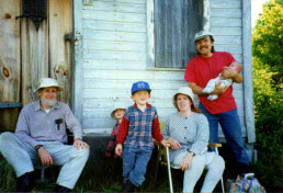 Colleen Green with her family at the cabin in 1995.