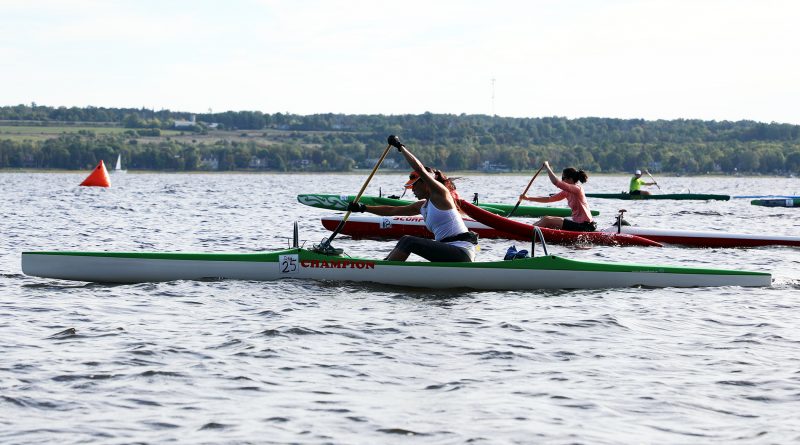 A photo of canoes on the Ottawa River.