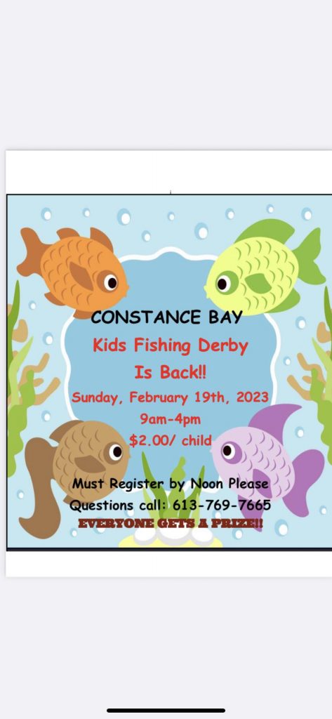 A poster for the fishing derby.