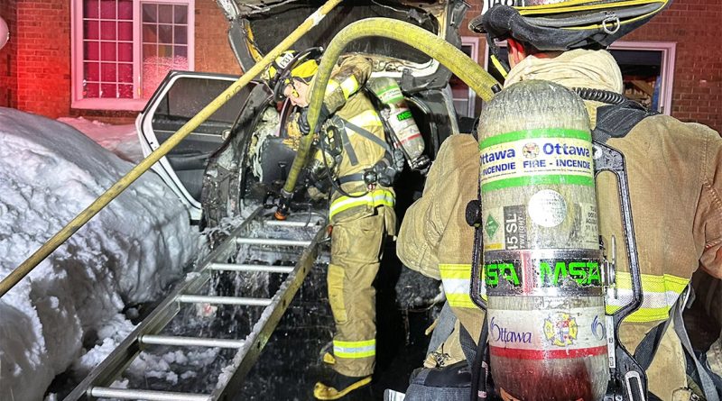 A photo of firefighters in Stittsville.