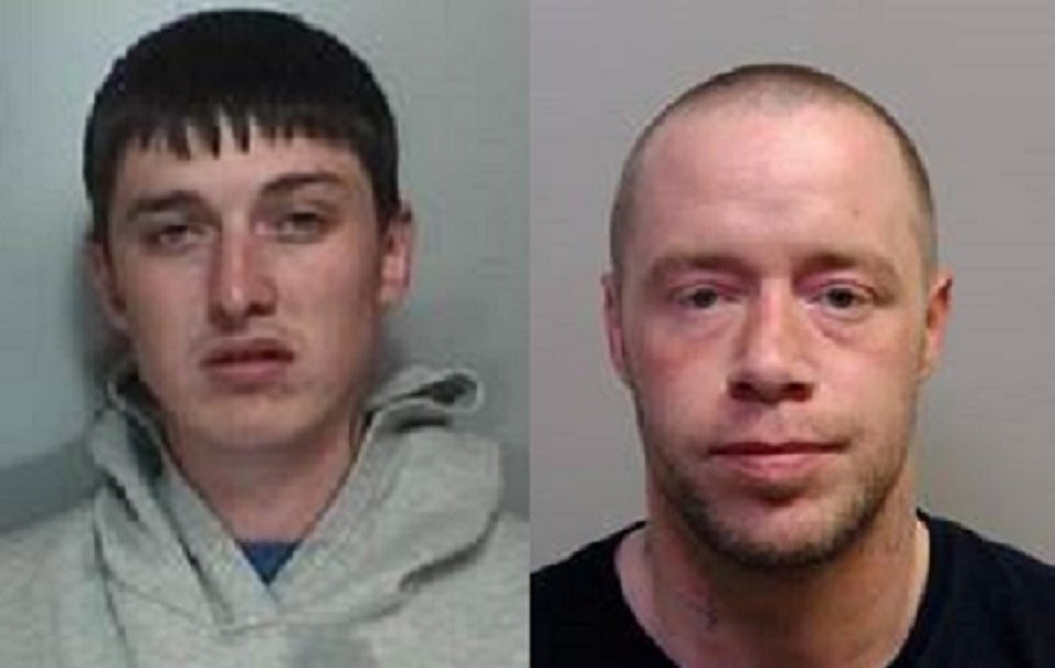 Headshots of two suspects.