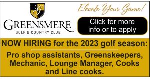 A job ad for Greensmere Country Club, Click ad for text version.