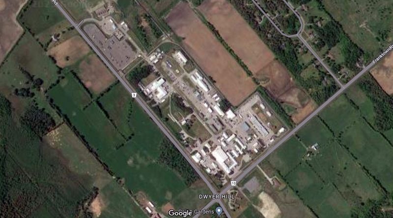 An aerial photo of the JTF2 base.