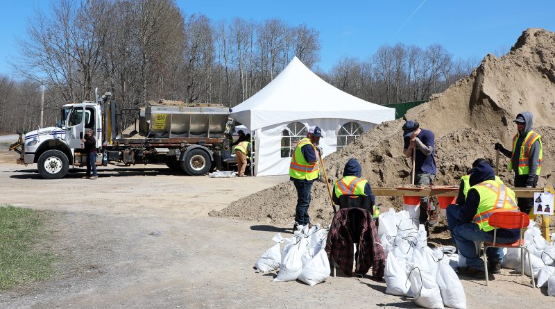 A photo of a city sandbag station in Constance Bay.