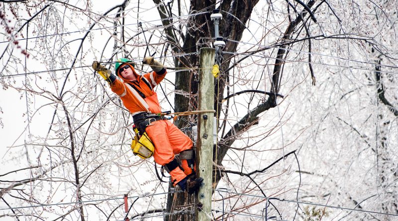 A photo of a Hydro Ottawa employee working.