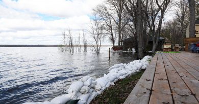 A photo of high water.