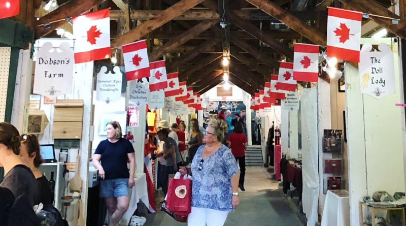 A photo of the Carp Farmers' Market on Canada Day.