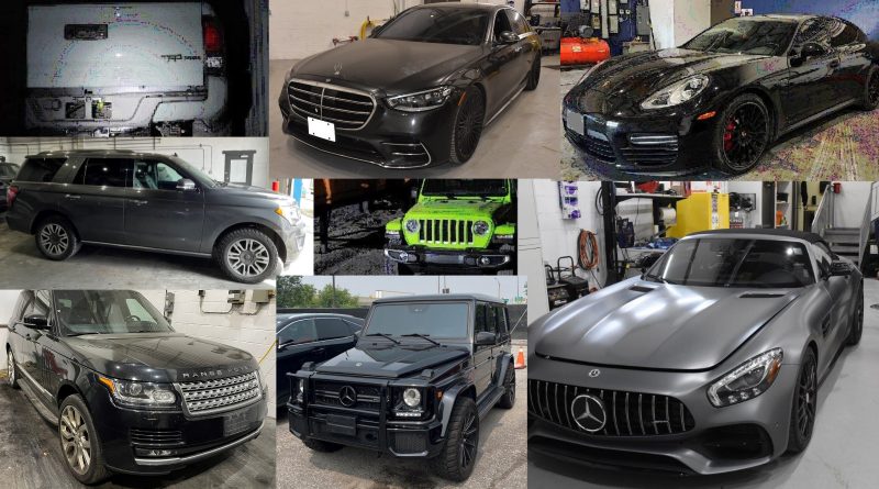 A collage of expensive cars.