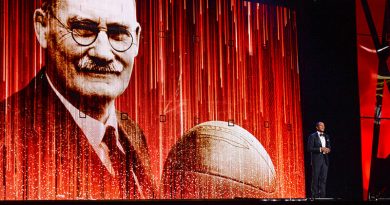 A photo of the inventor of basketball.
