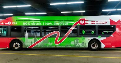 A photo of an electric bus.