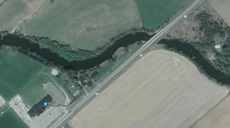 An aerial photo of the bridge.