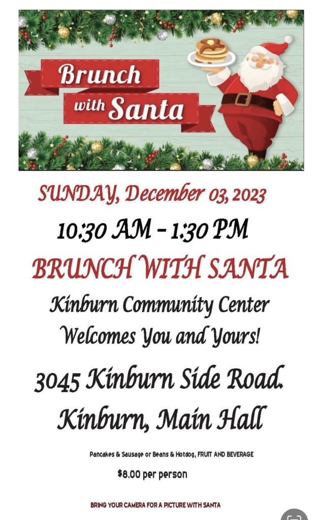 A poster for Brunch with Santa.