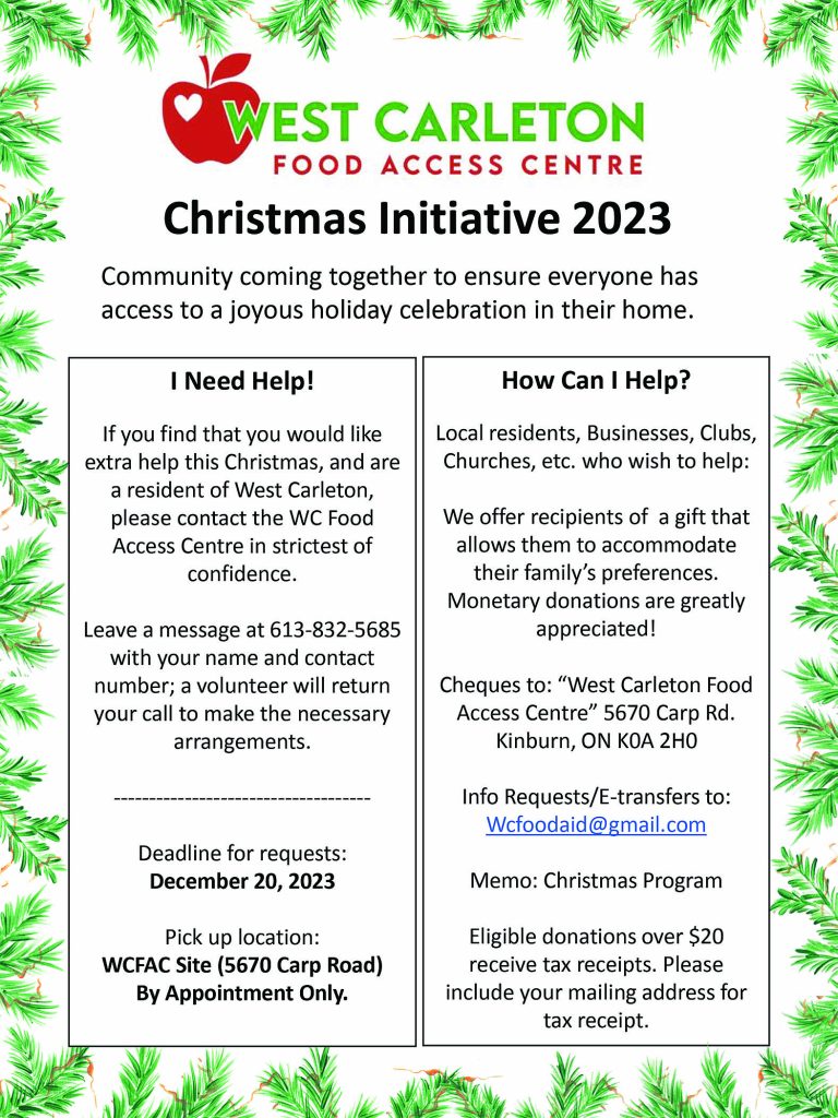 A poster for the WCFAC Christmas initiative