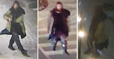 Three images of the suspect.