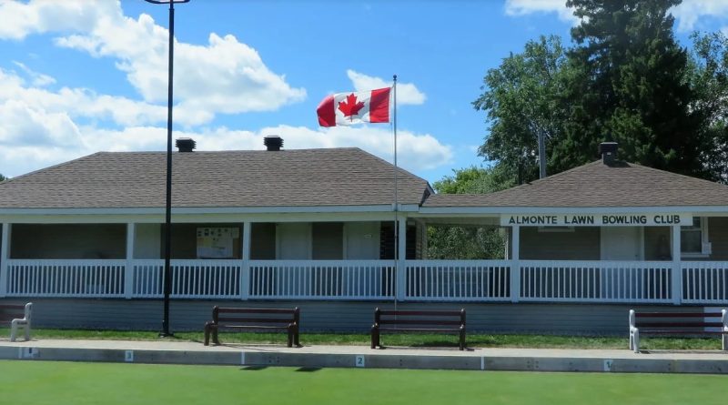 A photo of a lawn bowling club.