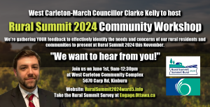A poster for the Rural Summit.