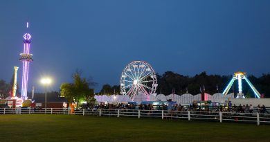 A photo of the Carp Fair midway.