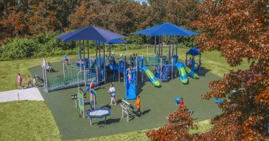 An artist's rendering of the new play structure.