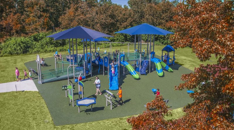 An artist's rendering of the new play structure.