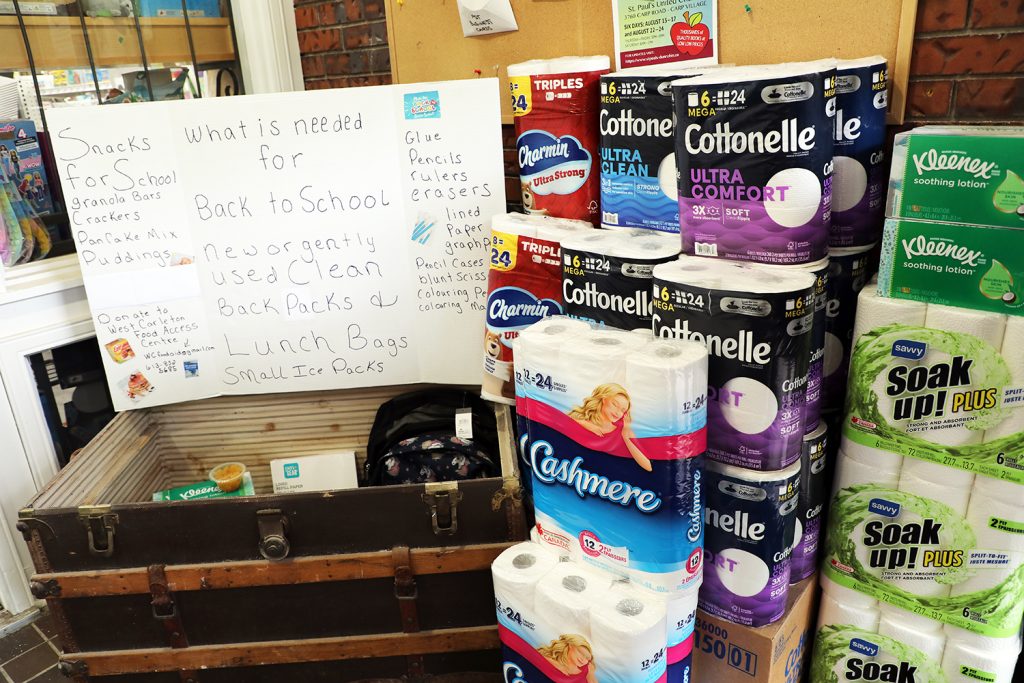 A photo of a donation bin.