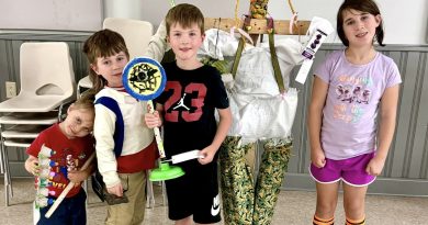 A photo of kids and their crafts on Carp Fair Junior Craft Night Aug. 22. Courtesy the Carp Fair