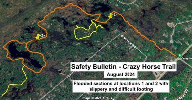 A map of the Crazy Horse Trail.