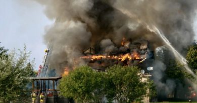 A huge house fire.